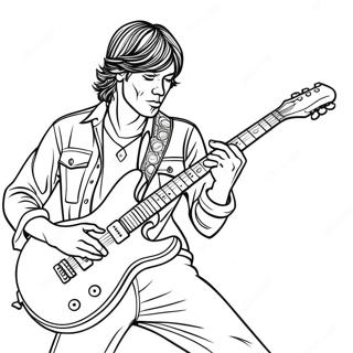 Rock N Roll Guitarist Coloring Page 38712-31111