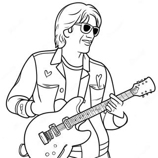 Rock N Roll Guitarist Coloring Page 38712-31112