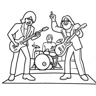 Rock N Roll Band On Stage Coloring Page 38713-31115