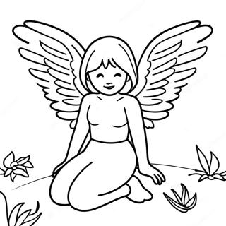 Fallen Angel Fairy Coloring Page 38722-31118