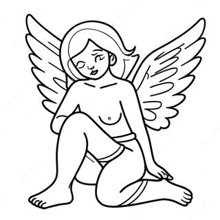 Fallen Angel Fairy Coloring Page 38722-31120