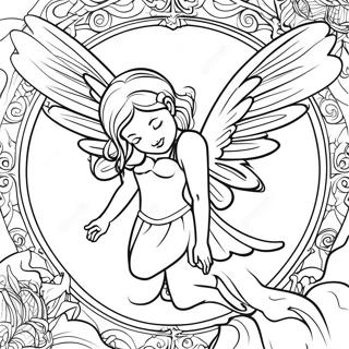 Mystical Fallen Angel Fairy Coloring Page 38723-31123