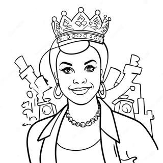 Queen Graffiti Gangster Coloring Pages