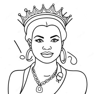 Queen Graffiti Gangster Coloring Page 38742-31130