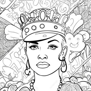 Queen Graffiti Gangster Coloring Page 38742-31131