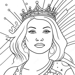 Stylish Queen Graffiti Coloring Page 38743-31133