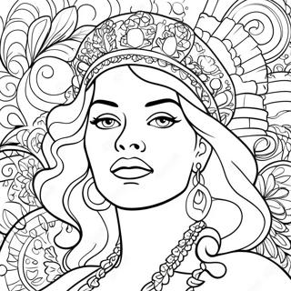 Stylish Queen Graffiti Coloring Page 38743-31134