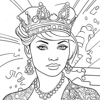 Stylish Queen Graffiti Coloring Page 38743-31135