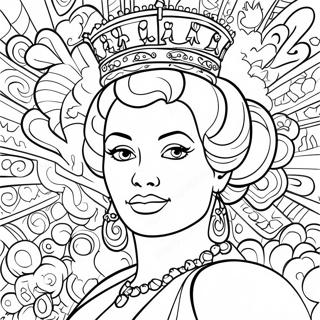 Stylish Queen Graffiti Coloring Page 38743-31136