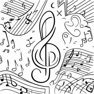 Music Note Sheet Coloring Pages