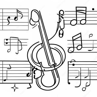 Music Note Sheet Coloring Page 38772-31159