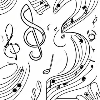 Colorful Music Notes And Clefs Coloring Page 38773-31164