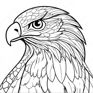 Hawk With Fierce Expression Coloring Page 38783-31169