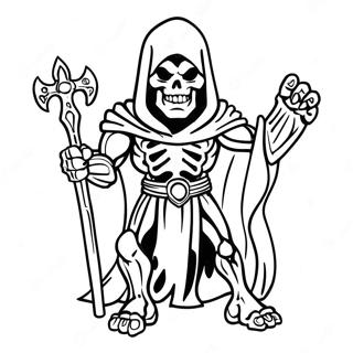 Evil Skeletor With Staff Coloring Page 38803-31185