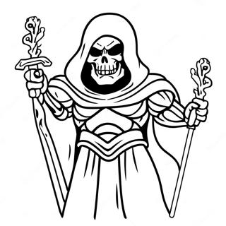 Evil Skeletor With Staff Coloring Page 38803-31186