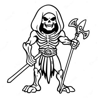 Evil Skeletor With Staff Coloring Page 38803-31188