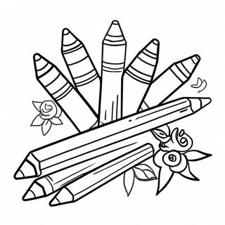 Crayons Coloring Page For Kids 38822-31198