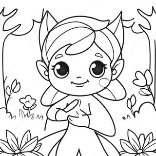 Magical Pixie In A Flower Garden Coloring Page 38833-31209