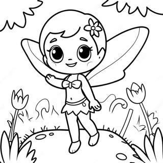 Magical Pixie In A Flower Garden Coloring Page 38833-31210