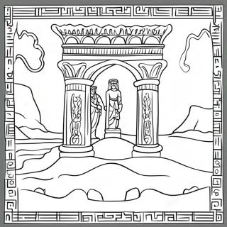 Mesopotamia Historical Landmarks Coloring Page 38862-31231