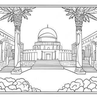 Mesopotamia Historical Landmarks Coloring Page 38862-31232