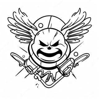 Thrasher Skateboard Logo Coloring Page 38872-31239