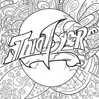 Thrasher Skateboard Logo Coloring Page 38872-31240