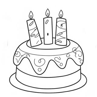 Happy Birthday Sister Cake Coloring Page 38892-31255