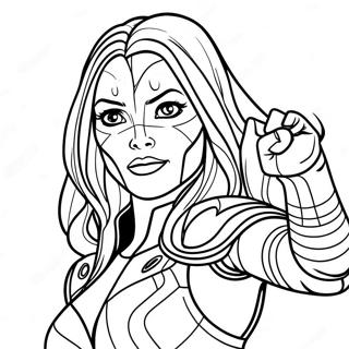 Gamora In Action Coloring Page 38913-31271