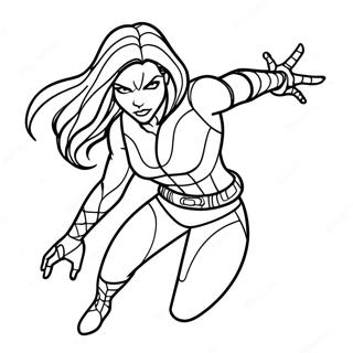 Gamora In Action Coloring Page 38913-31272