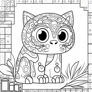 Colorful Pixel Art Animal Coloring Page 3892-3205