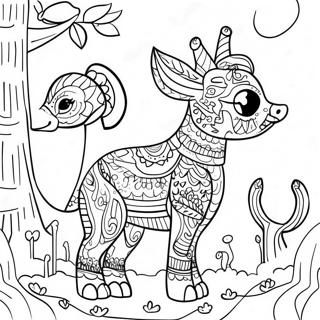 Colorful Pixel Art Animal Coloring Page 3892-3207