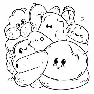 Funny Bread Characters Coloring Page 38933-31286