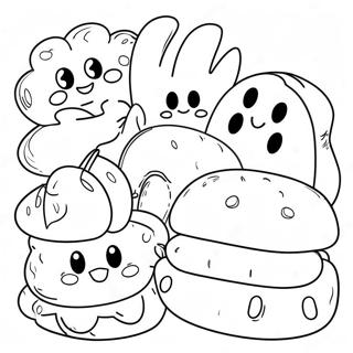 Funny Bread Characters Coloring Page 38933-31287