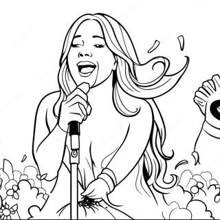 Mariah Carey Singing On Stage Coloring Page 38953-31298