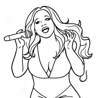 Mariah Carey Singing On Stage Coloring Page 38953-31300