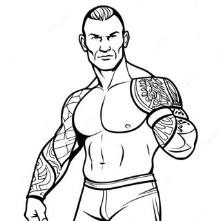 Randy Orton In Action Coloring Page 38963-31306