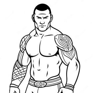 Randy Orton In Action Coloring Page 38963-31307