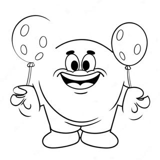 Happy Grimace With Balloons Coloring Page 3902-3214