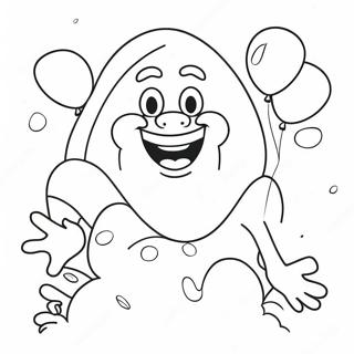 Happy Grimace With Balloons Coloring Page 3902-3215