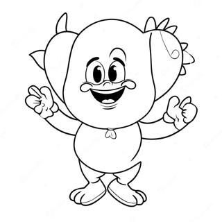 Happy Grimace With Balloons Coloring Page 3902-3216