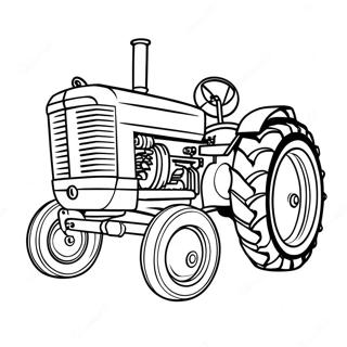 Vintage Pulling Tractor Coloring Page 39053-31374