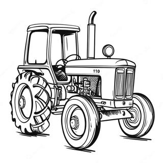 Vintage Pulling Tractor Coloring Page 39053-31376