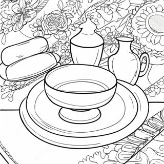 Colorful Lalo Table Set Coloring Page 39063-31382