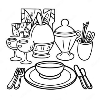 Colorful Lalo Table Set Coloring Page 39063-31383