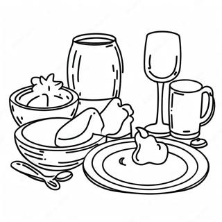 Colorful Lalo Table Set Coloring Page 39063-31384