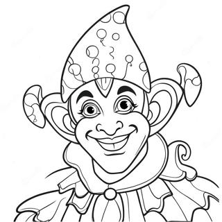 Colorful Jester With A Hat Coloring Page 39083-31397