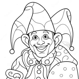 Colorful Jester With A Hat Coloring Page 39083-31398