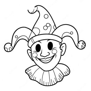 Colorful Jester With A Hat Coloring Page 39083-31399