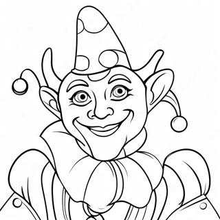 Colorful Jester With A Hat Coloring Page 39083-31400